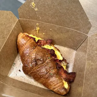 Bacon, Egg and Cheese on a Croissant