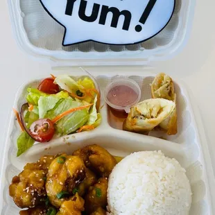 Lunch special, orange chicken.