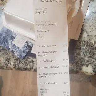 Receipt