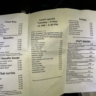 1 Thai New Menu