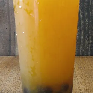 Mango &amp; Passion Fruit Tea with boba pearls