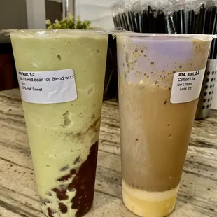 Matcha Blended and Coffee Blended Ube