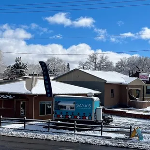 Frybread food truck on a snow day
