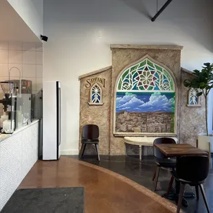 the interior of a restaurant