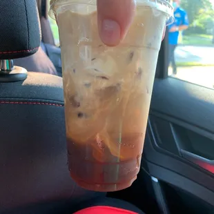 Iced coffee + extra shot + heavy cream