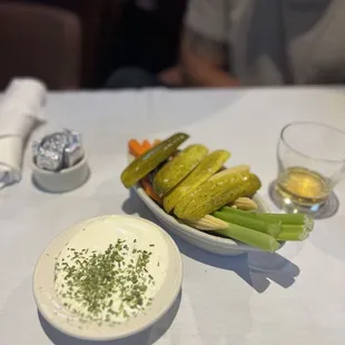 Veggie tray and sour cream dip is the best!