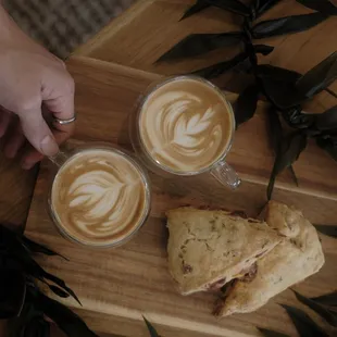 Cappuccinos + scones