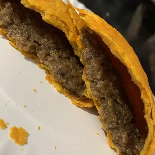 Beef patties.