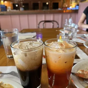 Thai ice tea, ice coffee