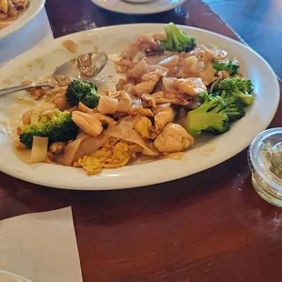 Pad See Ew with chicken.