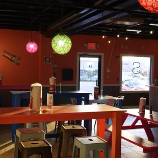 a view of the inside of a restaurant