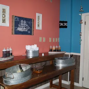 interior, sushi and sashimi