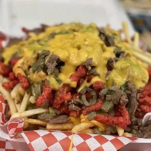 Hot Cheetos Fries - Large size can probably feed 4 people
