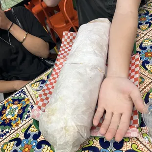 size of a burrito