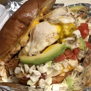 ADOBADA TORTA WITH 2FRIED EGGS