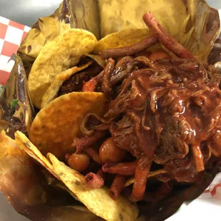 Tostitos with choice of meet asada BIRRIA adobada THINGA