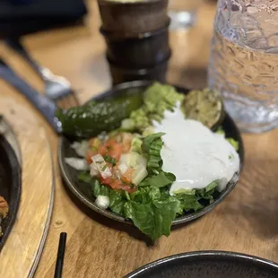 a plate of food on a table