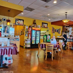 the interior of the restaurant