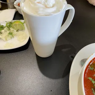 Hot chocolate with whip cream