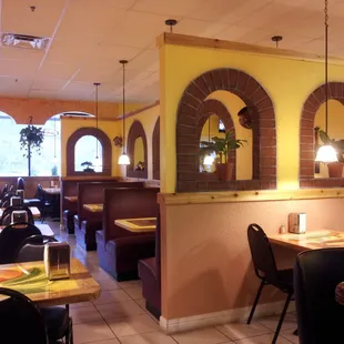 the interior of the restaurant