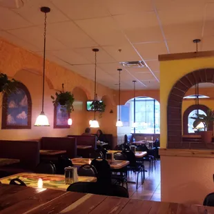 the interior of the restaurant