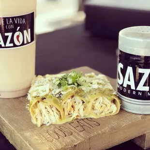 Hatch Green Chile Chicken Enchiladas