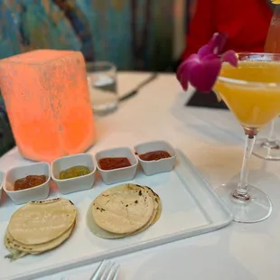 Molé sampler and Diego Rivera cocktail, mmm