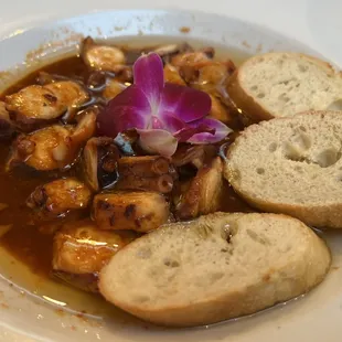 Octopus appetizer, out of this world,  even for someone who doesn't like to eat octopus at all