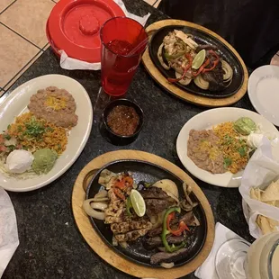 a table full of food