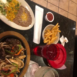 a table full of food