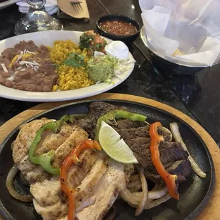 Chicken and steak combo ... lot of food (also came with tortillas)