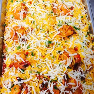 Spaguettis con camarones