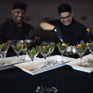 Salad martinis served with a smile