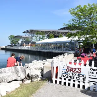 Saz's Dockside Barbecue - the only sit-down, full-service restaurant on the Summerfest grounds during the festival.