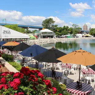Saz's Dockside Barbecue is the only sit-down, full-service restaurant on the grounds during the festival, offering an amazing view.