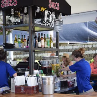 Saz's Dockside Barbecue - the only sit-down, full-service restaurant on the Summerfest grounds during the festival.