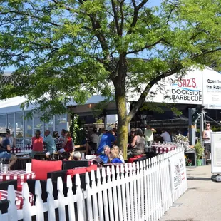 Saz's Dockside Barbecue - the only sit-down, full-service restaurant on the Summerfest grounds during the festival.