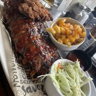 Chicken and Saz's Signature BBQ Baby Back Ribs