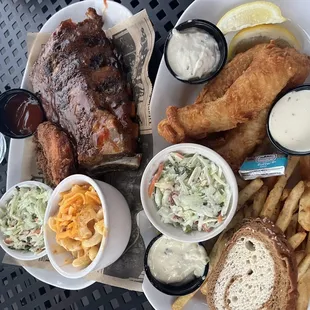 BABY BACK  FRIED CHICKEN COMBO Mac ' N Cheese