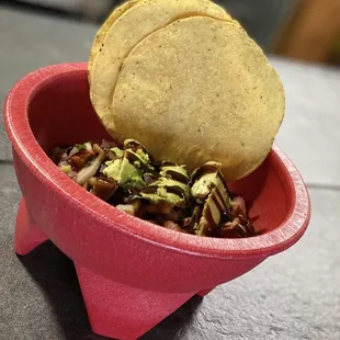 a tortilla in a bowl