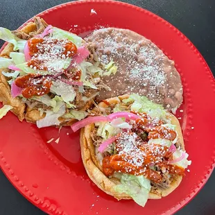 Shredded Beef Huaraches