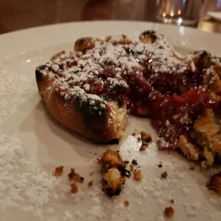 Burnt tart for dessert
