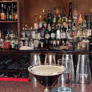Espresso martini at the bar