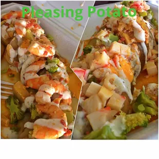 The pleasing loaded Seafood stuffed Potato