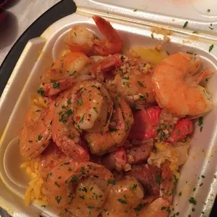 Seafood rice.