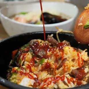 dol sot bibimbop with Galbi