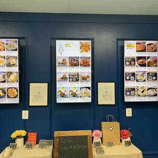 Menu wall