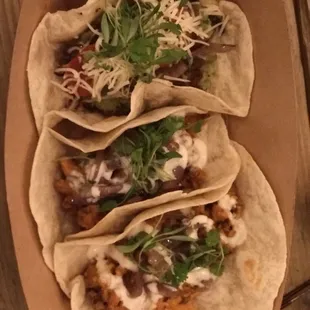 three tacoss in a box