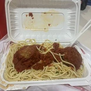 My food ...... all spaghetti no sauce for $17.37