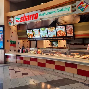 the interior of a fast food restaurant
